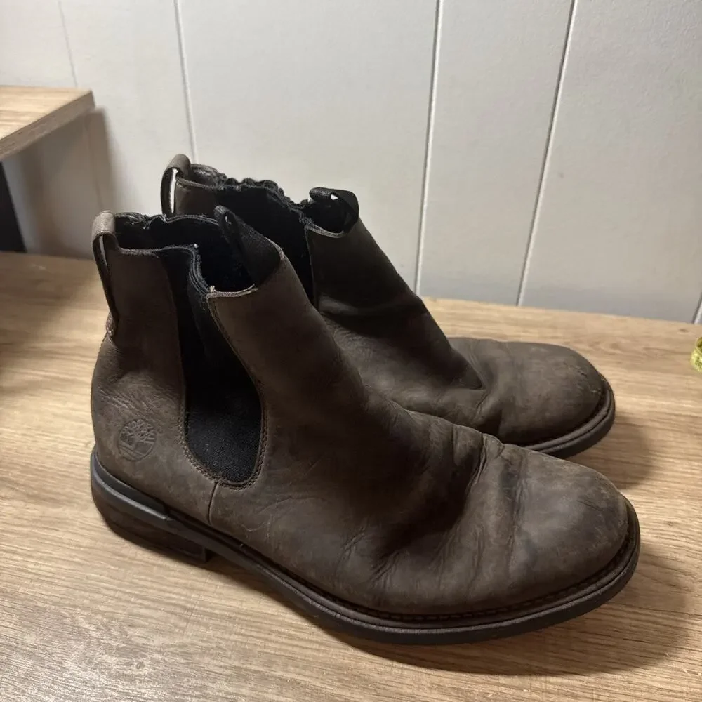 Timberland Mens Leather Chelsea Boots Size 10M 86550 1778 A3